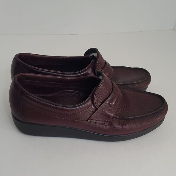 SAS Men's Alamo Leather Slip-On Loafers Burgundy Size 8 1/2M - Picture 12 of 15